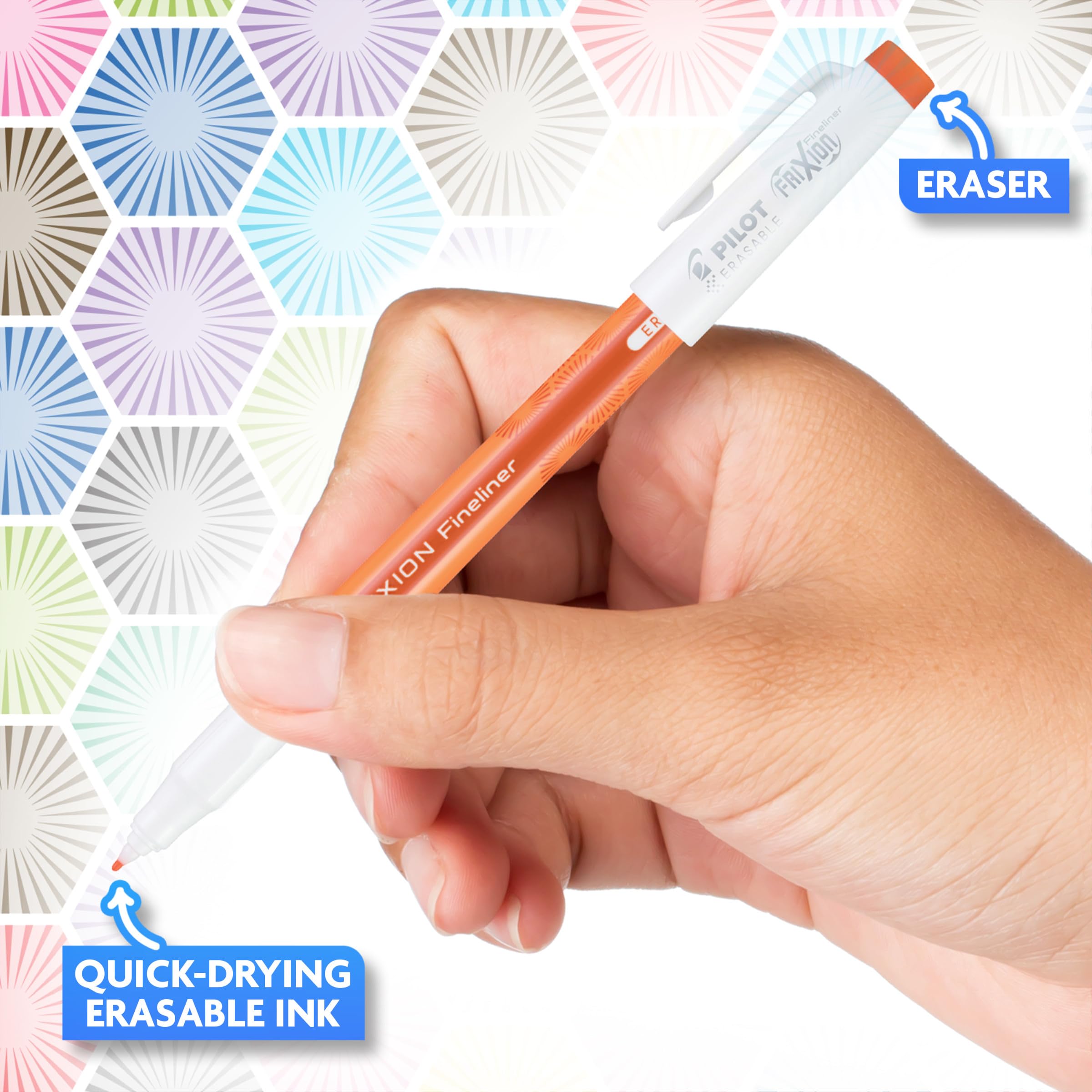 PILOT FriXion Fineliner Erasable Marker Pens, Pack of 12, Assorted Colors Product Image 4