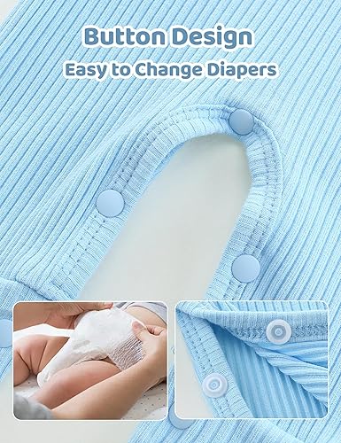 Vista 4 de Conjunto de 3 piezas para bebé recién nacido, mameluco + sombrero + guantes, traje de regreso a casa