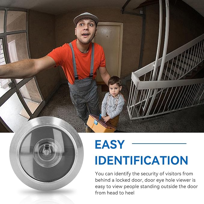 Safety Door Viewer, 2Pcs Mirillas para Puerta, Visores de Seguridad Antirrobo con Cubierta Giratoria de Alta Resistencia para Puertas de 15-25mm miniatura 4