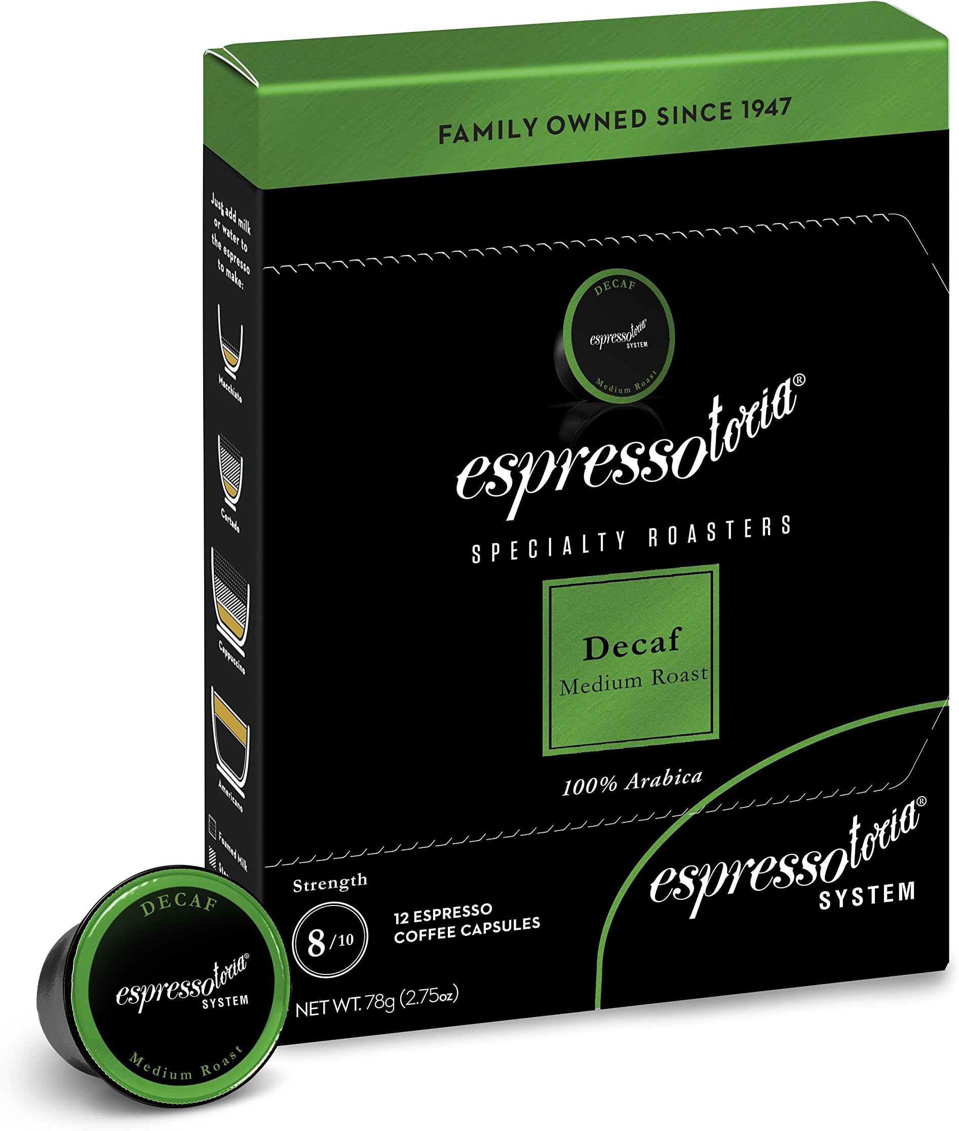 Espressotoria Decaf Coffee Pods (Pack of 12)