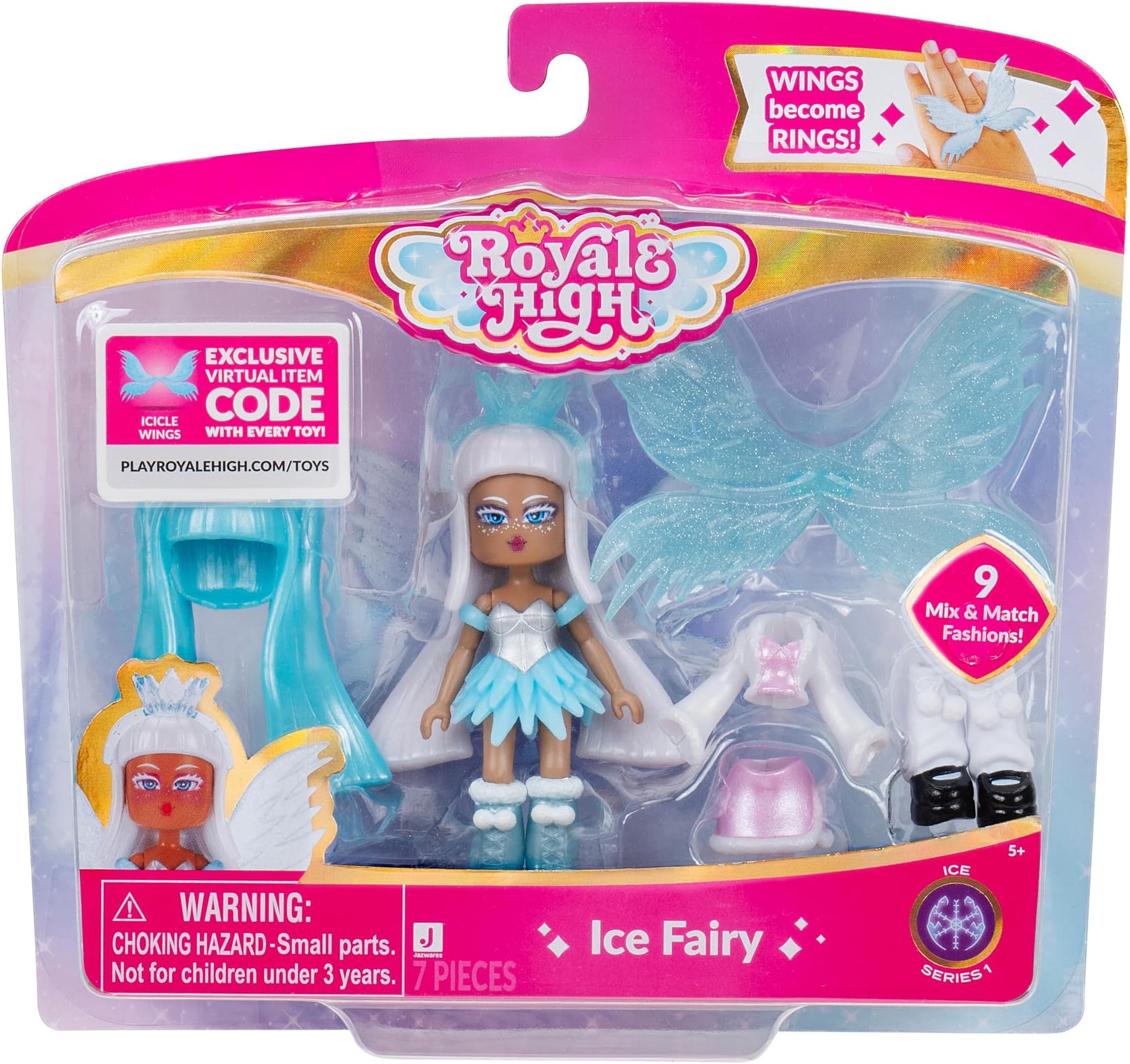 Royale High 3” Ice Fairy Fashion Doll - 1 Figure with 9 Fashion Accessories -...