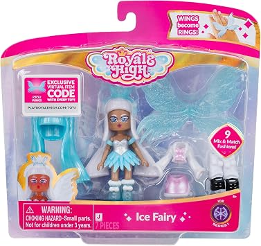 Royale High 3 Ice Fairy Fashion Doll - 1 Figure with 9 Fashion Accessories - Virtual Item Code Included - Series 1 - Ages 5+