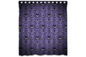 Gdcover Disneyland Shower Curtain - Spooky Haunted Mansion Design