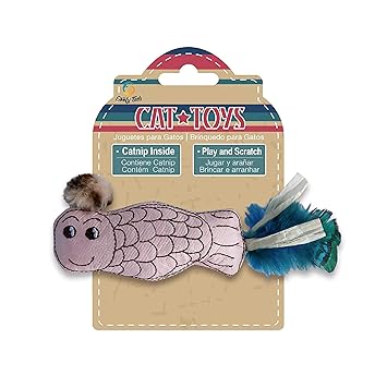 Goofy Tails Catnip Toys for Cats|Play and Scratch Catnip Fish Cat Toy| Kitten Toys and Cat Toys for Big Cats