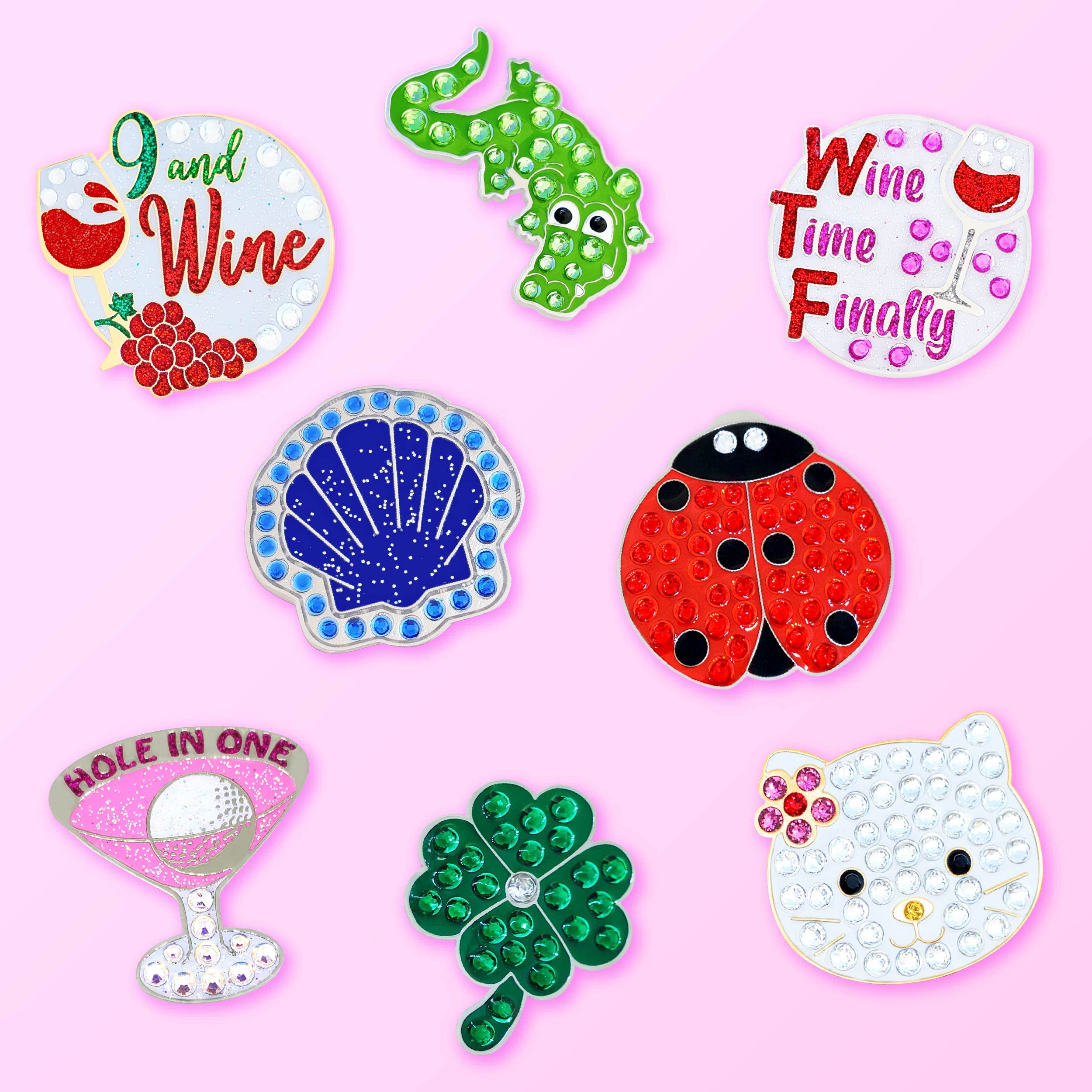 Koala Bear Glitzy Ball Marker With Hat Clip