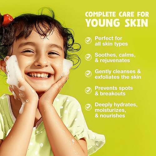 Miniatura 6 de Gentle Kids - Jabón facial espumoso orgánico, natural, vegano, sin toxinas, sin sulfato, sin parabenos, para niños y preadolescentes, sin perfume