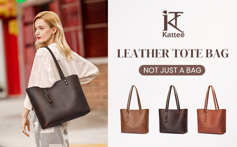 Bolso Tote de Cuero Kattee para Mujer, Set 3 Piezas miniatura 7