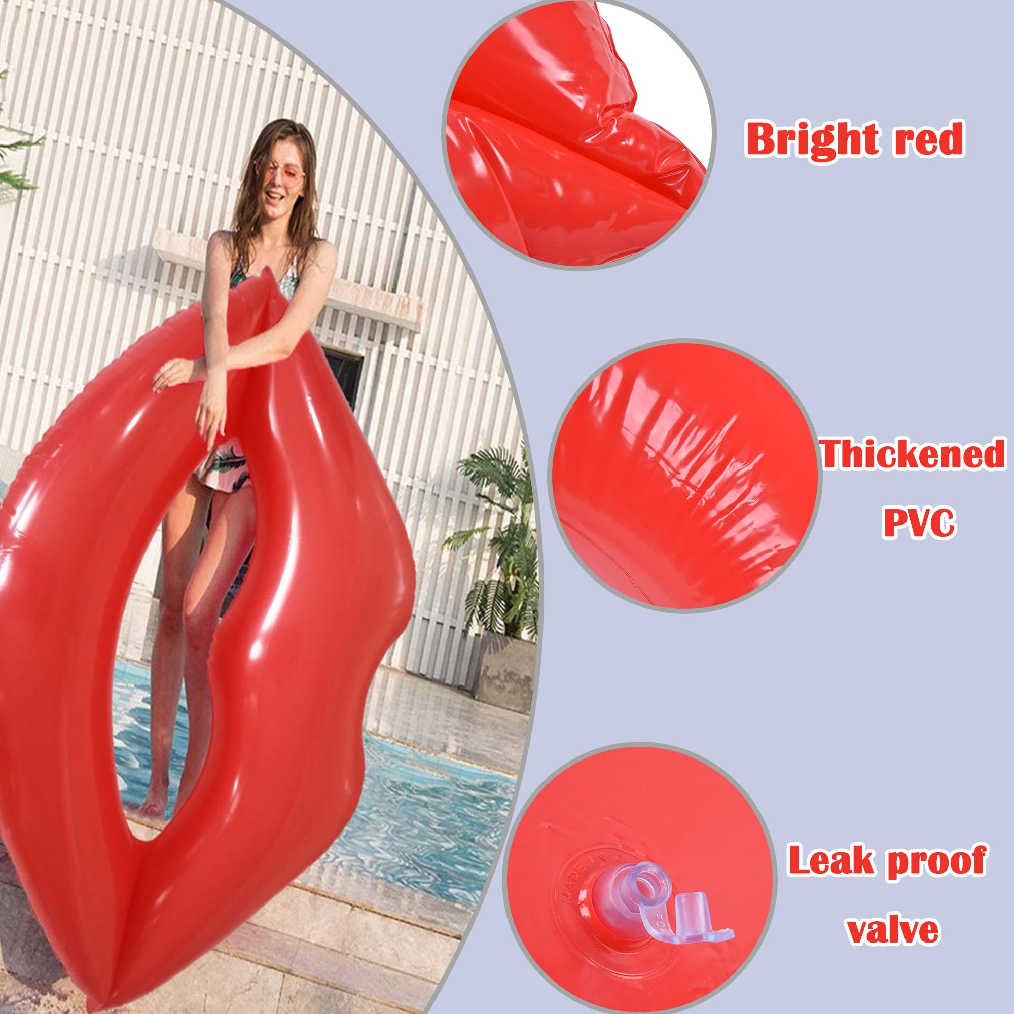 Labbra Rosse Inflatable Swim Rings In Forma Cuore Galleggiante Ad Anello In Formato Cuore Anello Di Nuoto Di Amore Per Piscina Aumento Addensato Pvc Per Feste In Spiaggia