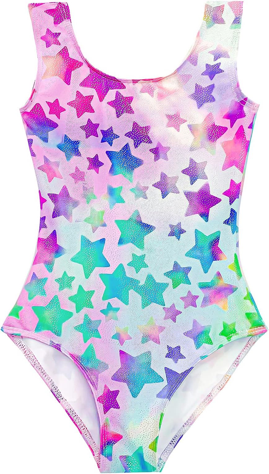 TENVDAToddler Girls Cute Gymnastics Skirted Leotards One-Piece Unicorn Floral Sparkly Dance Ballet Tutu Dress for Kids 2-9T