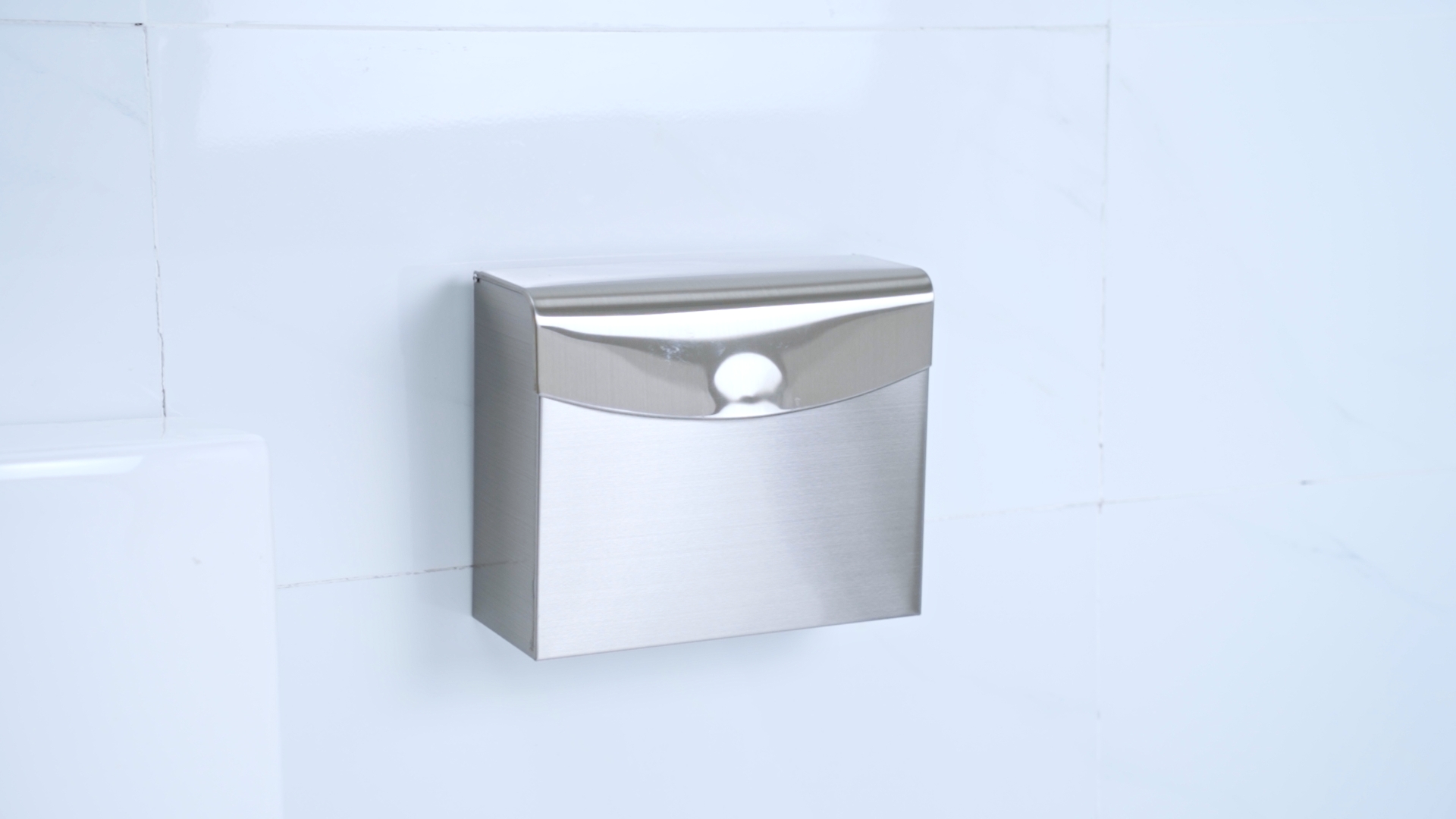 Image of Tioncy 8 Pcs Sanitary Napkin Disposal Receptacle Stainless Steel Sanitary Napkin Receptacle Wall Mounted Tampon Disposal Bin Waste Tampon Holder Feminine Hygiene Container (Silvery White)