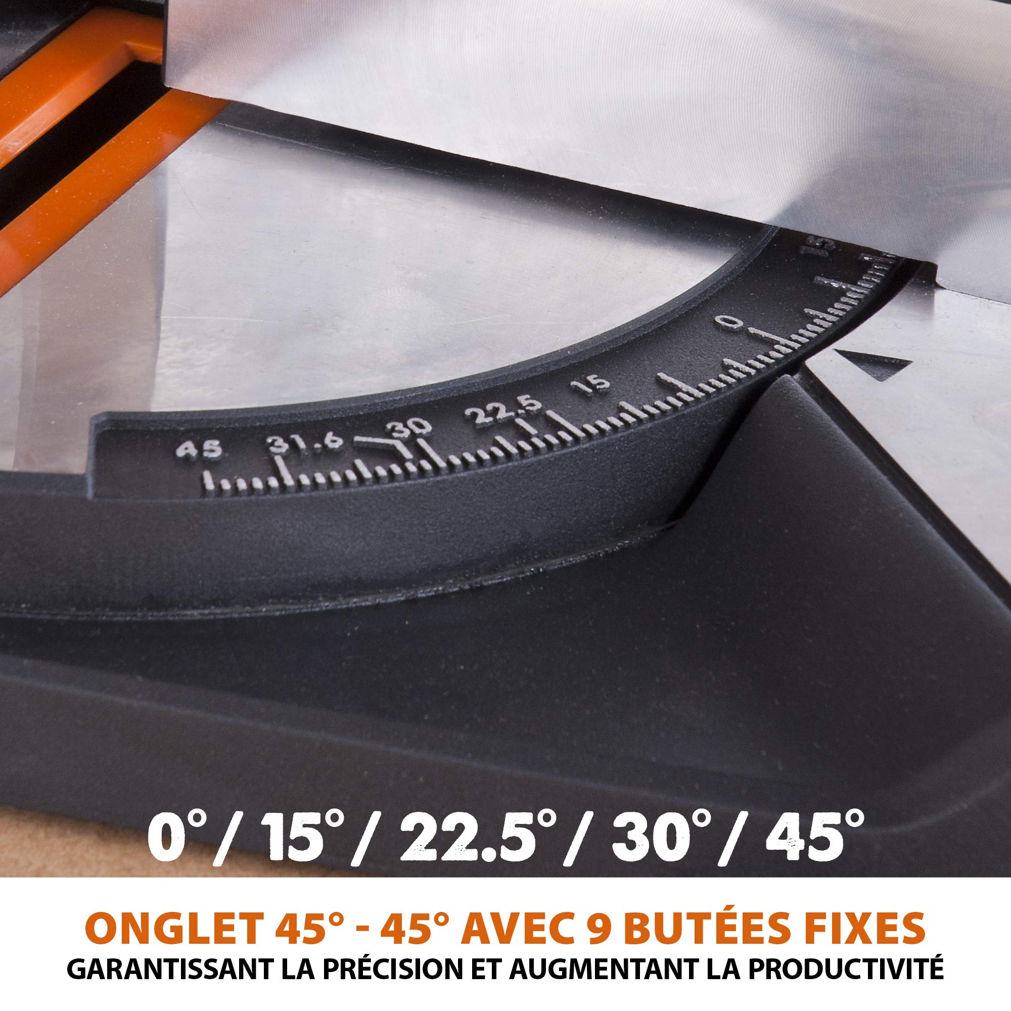 Evolution Power Tools Scie à Onglet Compacte 1200W 210mm Coupe Multi-Matériaux Lame TCT Incluse 45° Angle Onglet et Biseau R210CMS