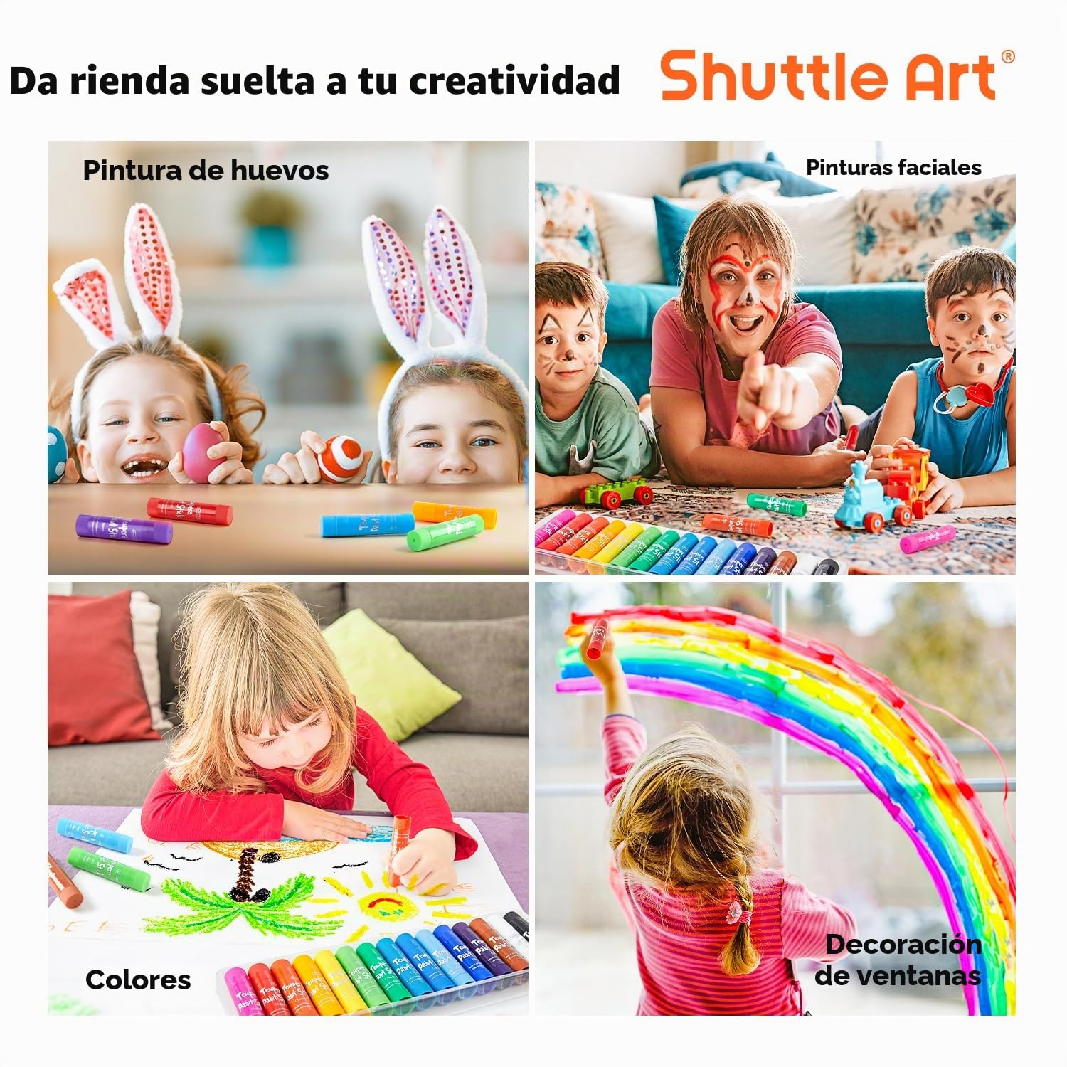 Palillos de pintura de témpera, 15 colores, pintura de témpera sólida para niños, secado súper rápido, pintura lavable, funciona muy bien en papel, madera, vidrio, cerámica y lienzo