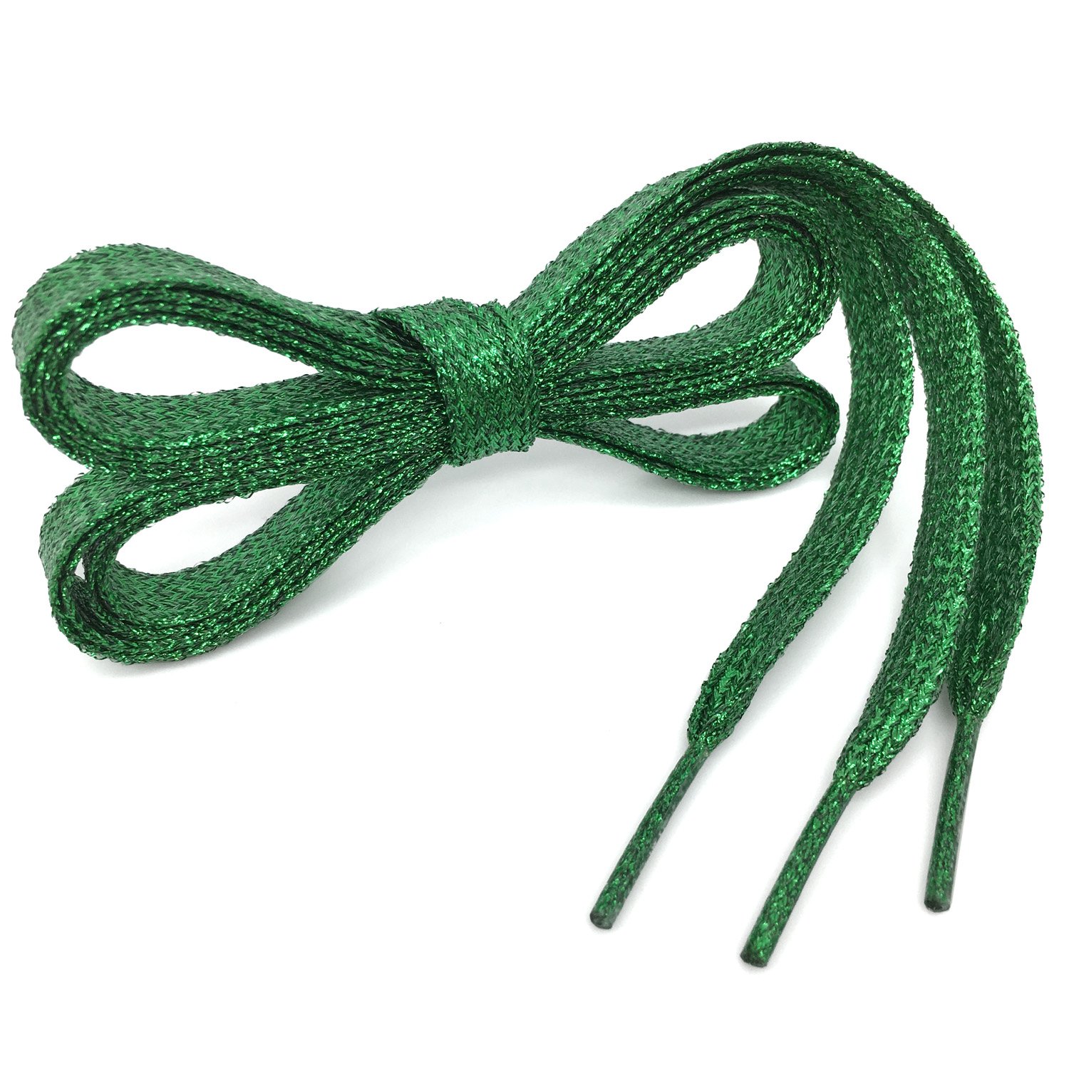 WEGOODZF Flat Shiny Metallic Glitter Shoelaces Sequin Flat Shoe Strings[2 Pair]