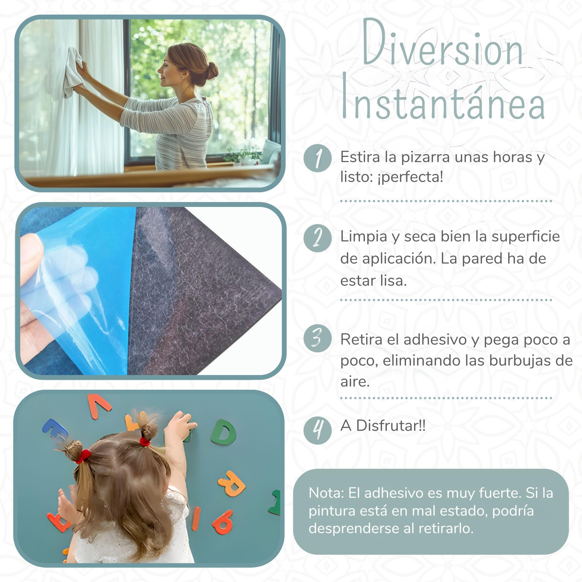 Pizarra Magnética Infantil – Pizarra Niños, Adhesiva, Forma Arco y de Color con Tizas – Pizarra Magnetica Adhesiva – Ideal Regalos para Niñas y Niños (ARENA 120X60)
