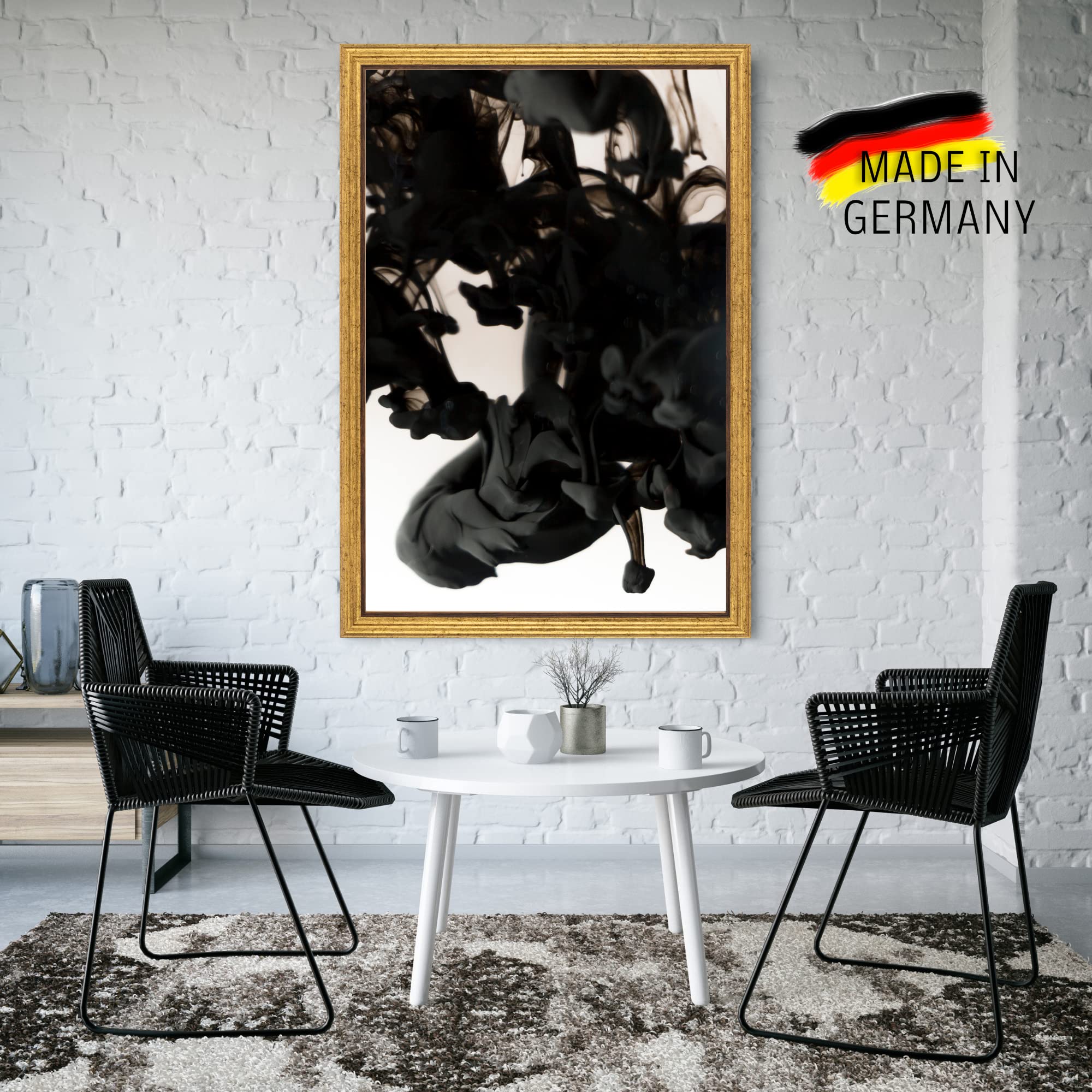 CLAMARO 'OSKAR' Bilderrahmen Antik 42x61 Massivholz | Gold Antik Braun | Shabby Chic Vintage Barock | Holzrahmen inkl. Acrylglas, Rückwand, Aufhänger (Querformat & Hochformat)