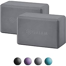 Gaiam Yoga Block - Supportive Latex-Free Eva Foam - Soft Non-Slip Surface with Beveled Edges for Yoga, Pilates, Meditation - Yoga Accessories for Stability, Balance, Deepen Stretches