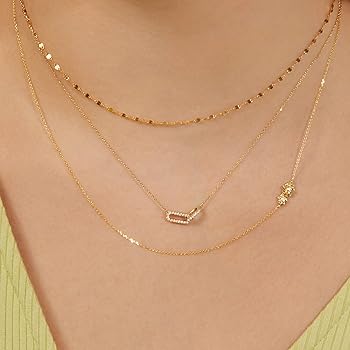 Amazon | Freekiss ゴールドペンダントネックレス 女性用 上品な