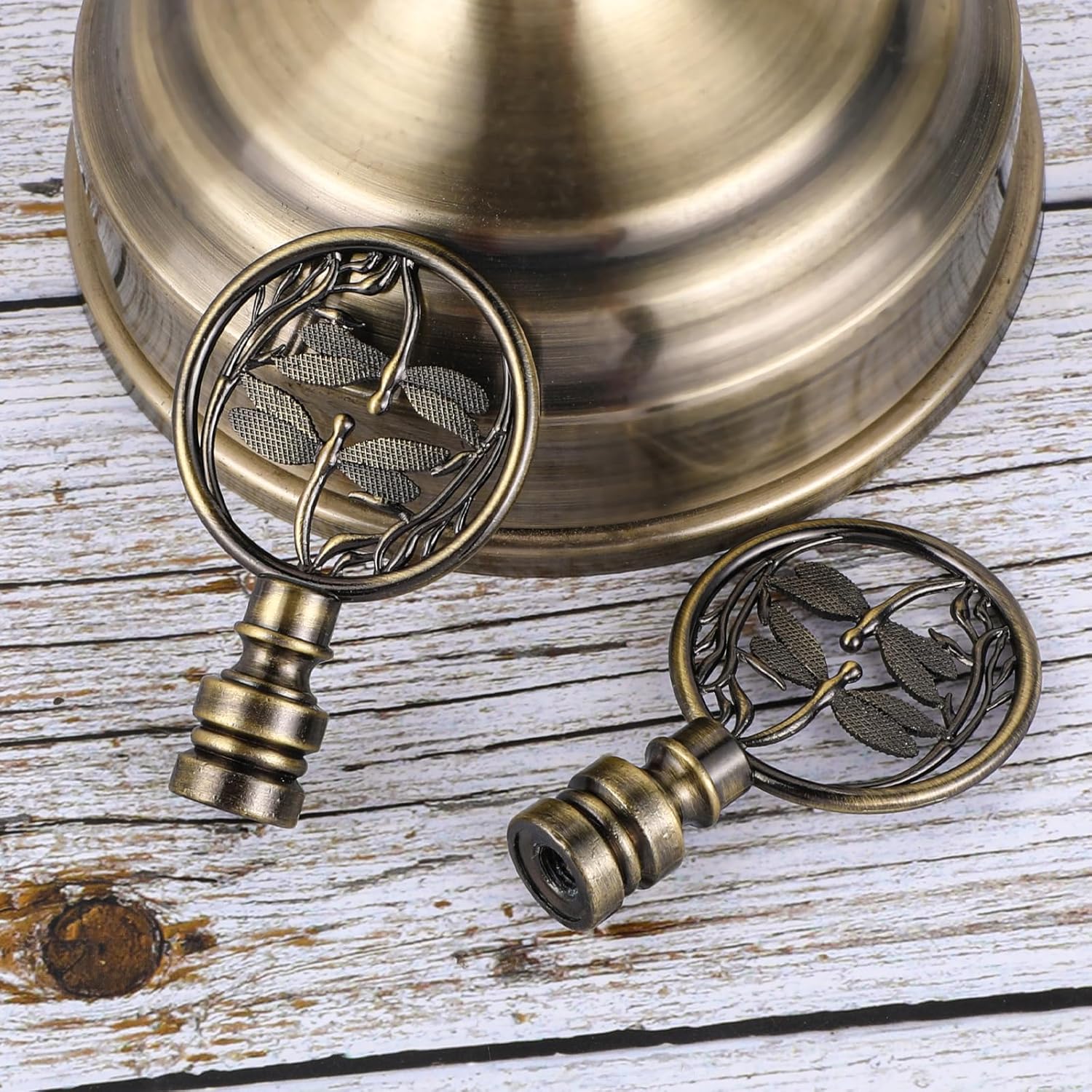 2 Packs Lamp Finial Cap Knob, Double Dragonflies Lamp Finial, Oriental Lamp Finial for Lamp Shade Top, Antique Bronze Decorative Finial, Asian Lamp Decoration for Table Lamp Floor Lamp