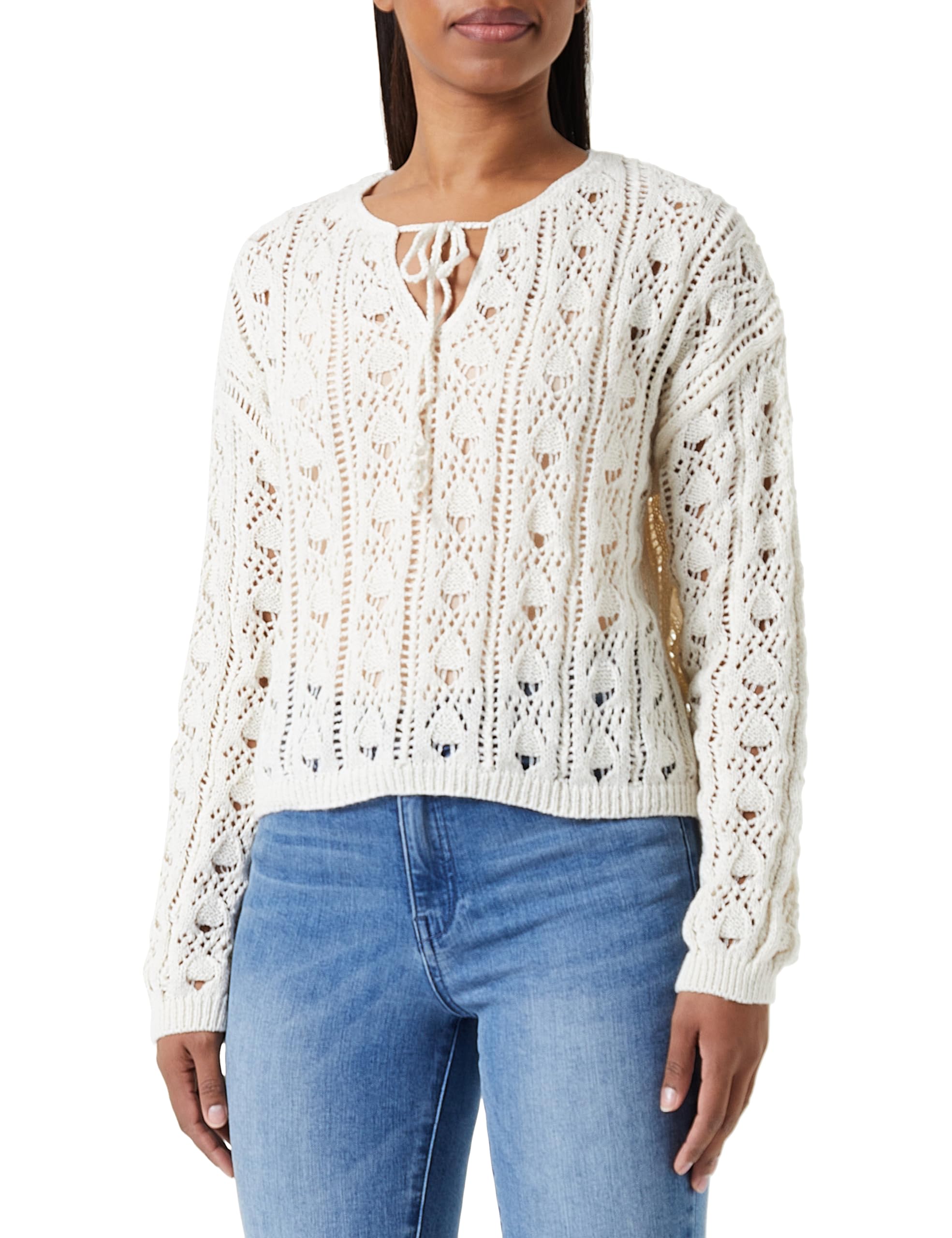 nascita Jersey de Punto para Mujer 19026468-na03, Lana, M/L Sudadera, Color Blanco