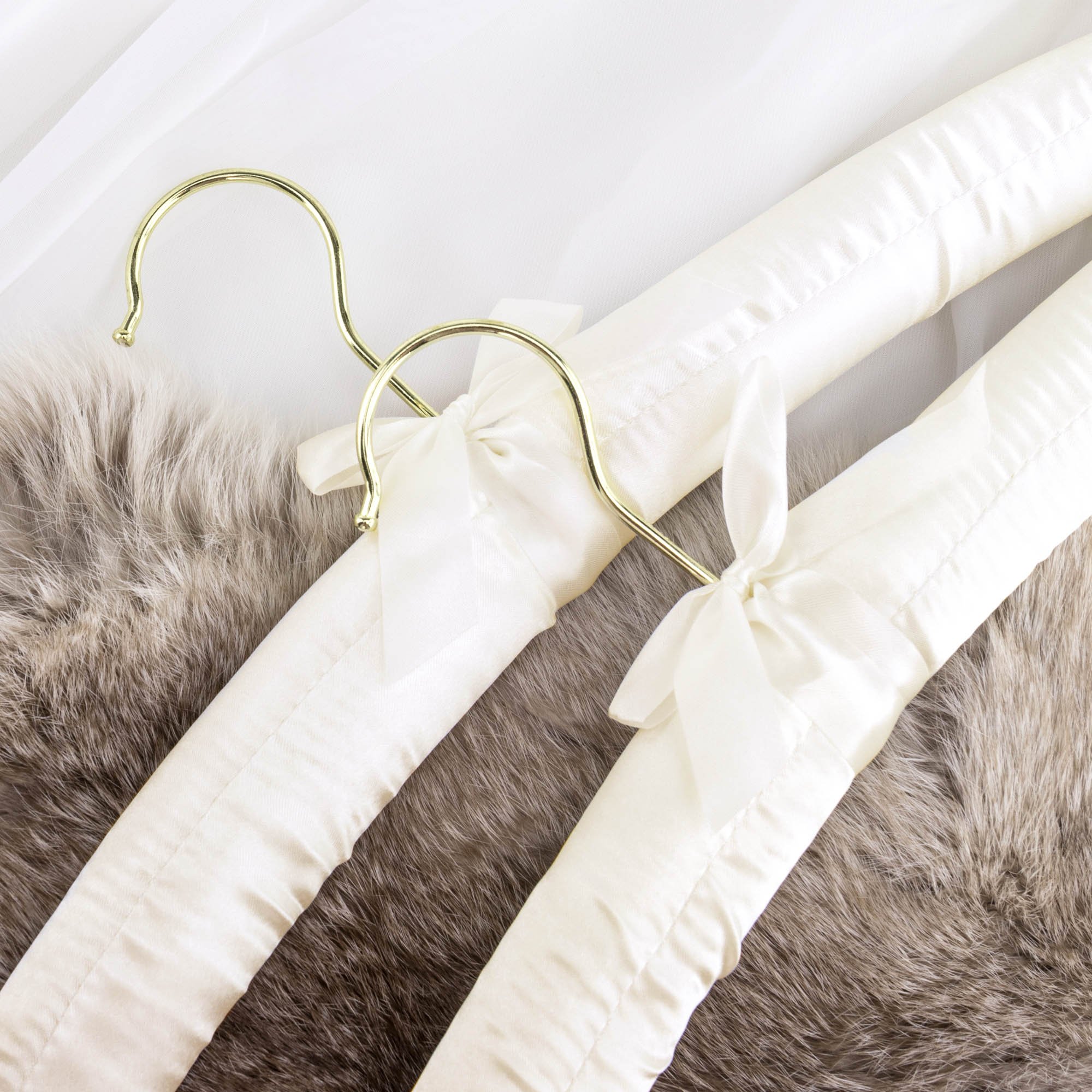 satin hangers for wedding dress Amazon.com: HANGERWORLD Ivory Satin Padded Hangers 17inch with Non-Slip  Buttons for Strappy Dresses, Ideal Bridal Bride Hanger for Wedding : Home &  Kitchen