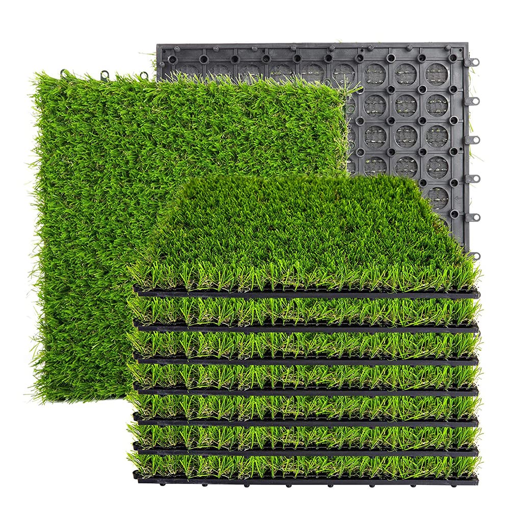 Buy Nisorpa 18 pcs Artificial Grass Tiles, Interlocking Flooring Grass