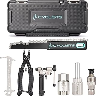 Kit de herramientas de bicicleta de 7 piezas - Kit de reparación de mantenimiento de herramientas de bicicleta - Kit de herramientas de reparación de bicicletas de montaña/carretera con estuche de