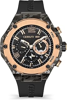 Cerruti 1881 CIWGQ2113803 Analog Watch for Men, 44 mm Size, Black/Grey