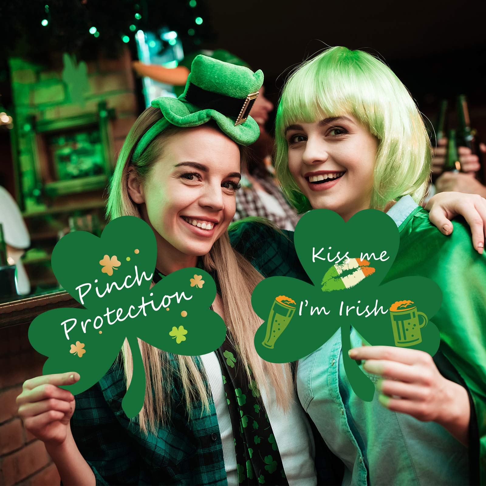 AKH Folienbanner „Happy St. Patrick's Day“ – 2 M Langes Party-Banner Mit Kleeblatt-Motiv Für Irische Feiern