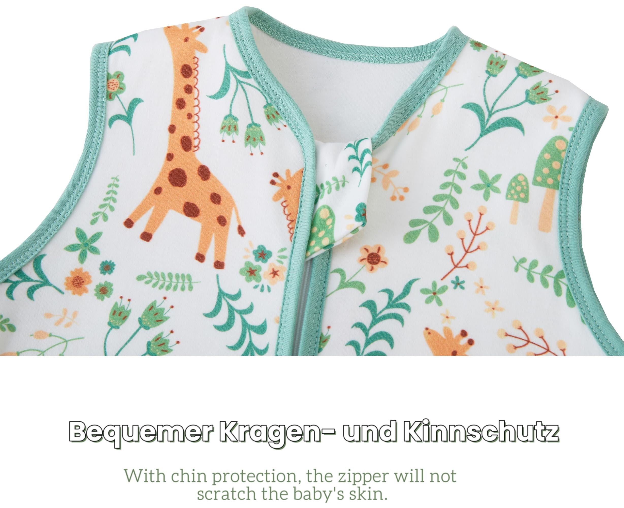 Besuche den Chilsuessy- Chilsuessy Baby Schlafsack mit Beinen 1.5 Tog Schlafsack 100% Baumwolle Ganzjahres Schlafsack mit Füßen Babyschlafsack Schlafsack Kinder, 1.5 Tog/Giraffe, 80cm/Baby Höhe 85-95cm in use