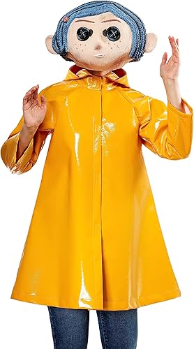 Vista 3 de Rubie's Máscara de látex Coraline Doll Deluxe para adultos, como se muestra, talla única, Como se muestra