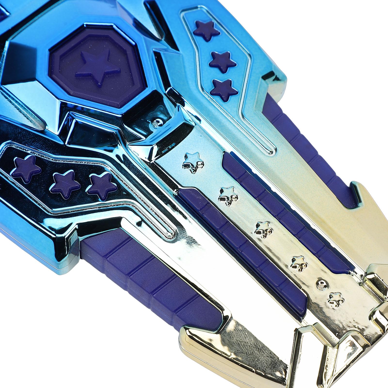Jouet épée Rétractable, Sabre Rotatif à Double Tranchant avec Lumières LED Colorées, pour Enfants, Cadeau d'anniversaire, Jeux D'intérieur et D'extérieur (Blue)