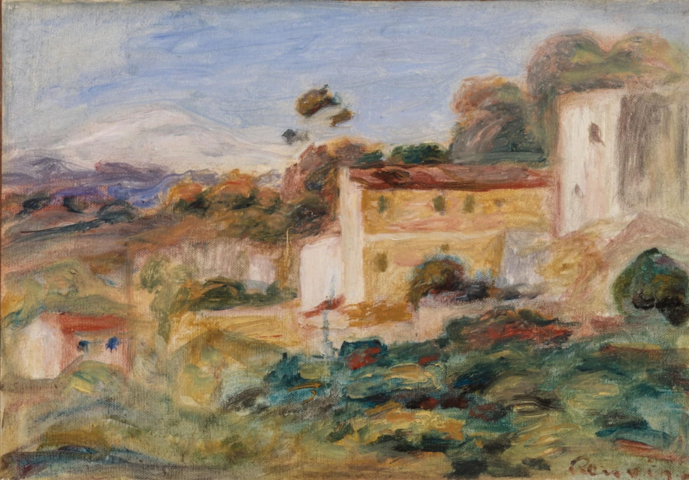 ARTXLXXBN Famous Prints Artwork Pictures Poster Painting Art Landscape by Pierre Auguste Renoir Artwork Landscape Pictures for Home Decor 60x90cm