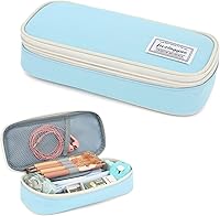 Vista 6 de FUXINGYAO Estuche para lápices, bolsa para lápices multicompartimento, bolsa portátil para lápices (2101-big-BK)