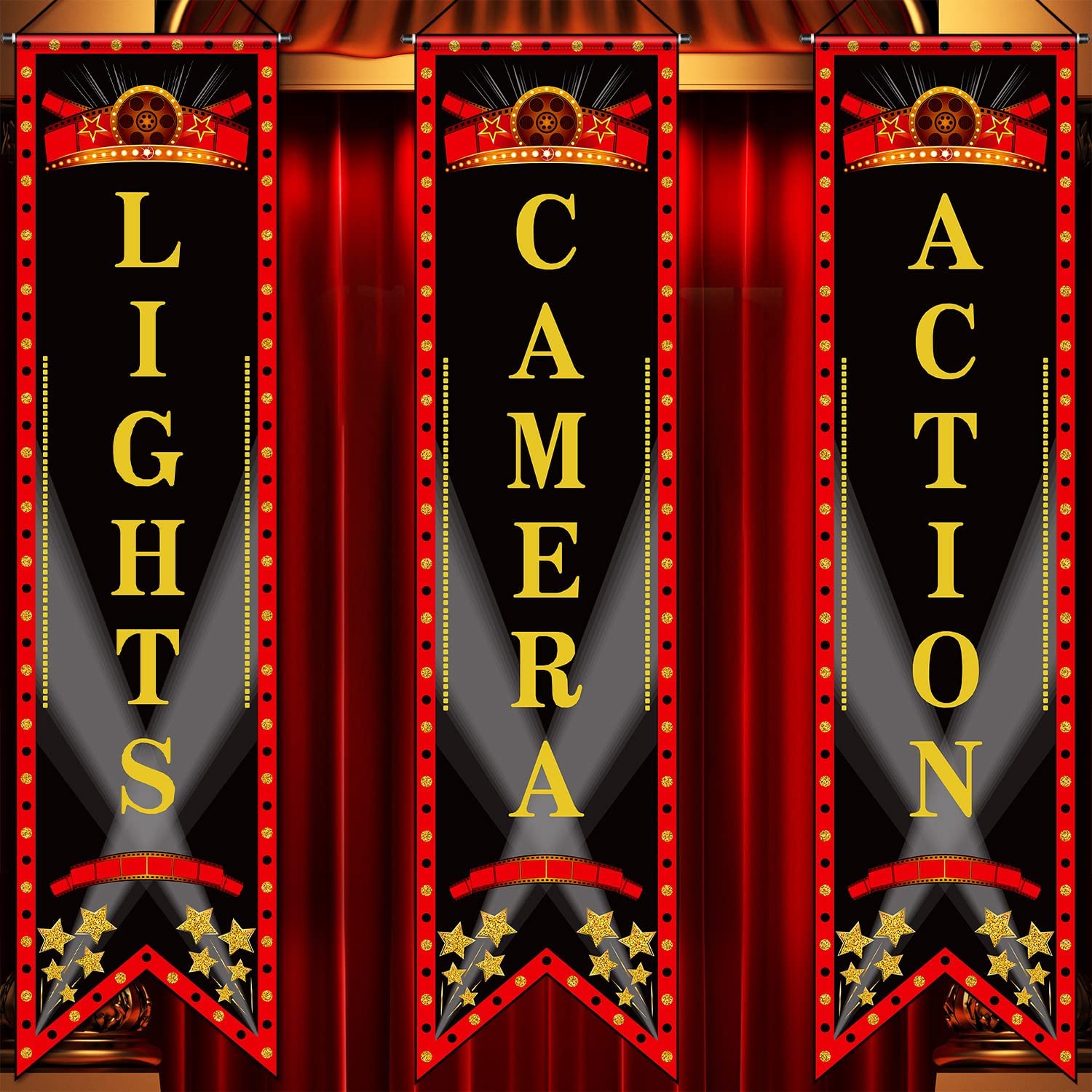 Buy Tegeme Movie Night Porch Sign Banner Theme Party Decorations