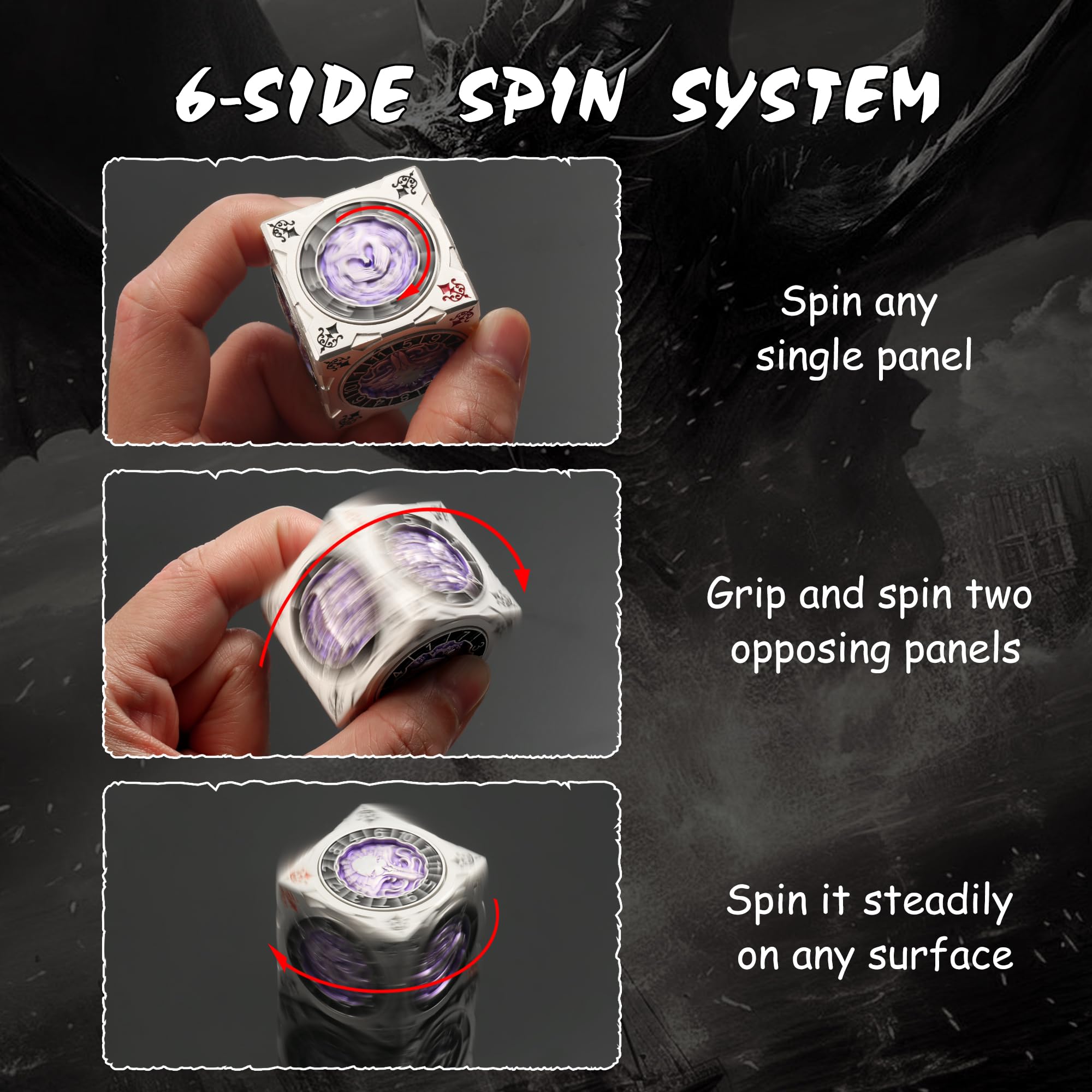 DNDND Multi-Functional Spinner Dice Cube for DND, Iconic Monster Themed Collector's Gift for D&D - Image 3