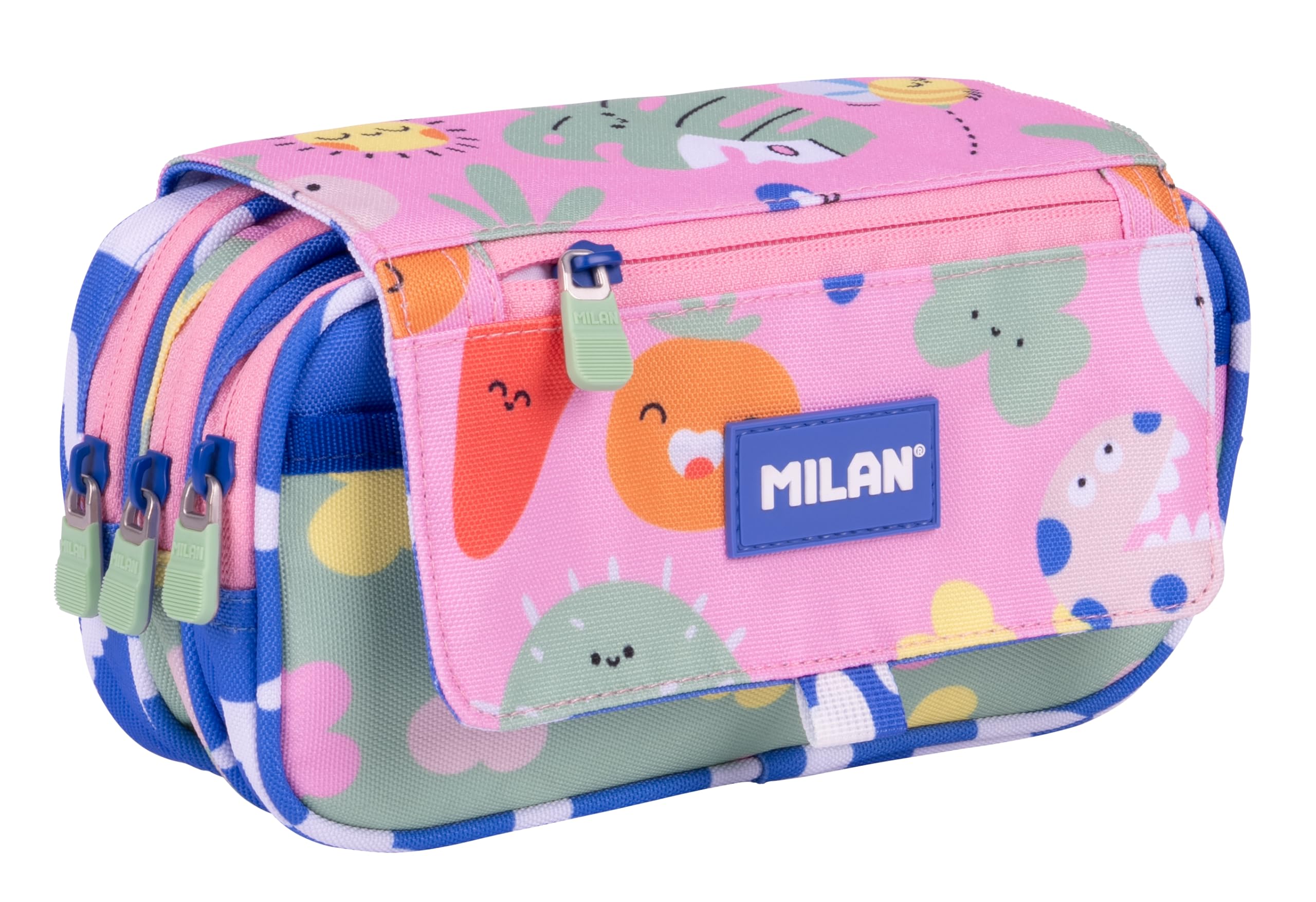 MILAN® Green & Grow Special Series Pencil Case with 4 Zips with Flap
