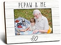 Vista 15 de Marco de fotos Pop Pop Gifts de 4 x 6 pulgadas, marco de fotos de madera PopPopPop, regalos de cumpleaños para el abuelo de parte de los nietos