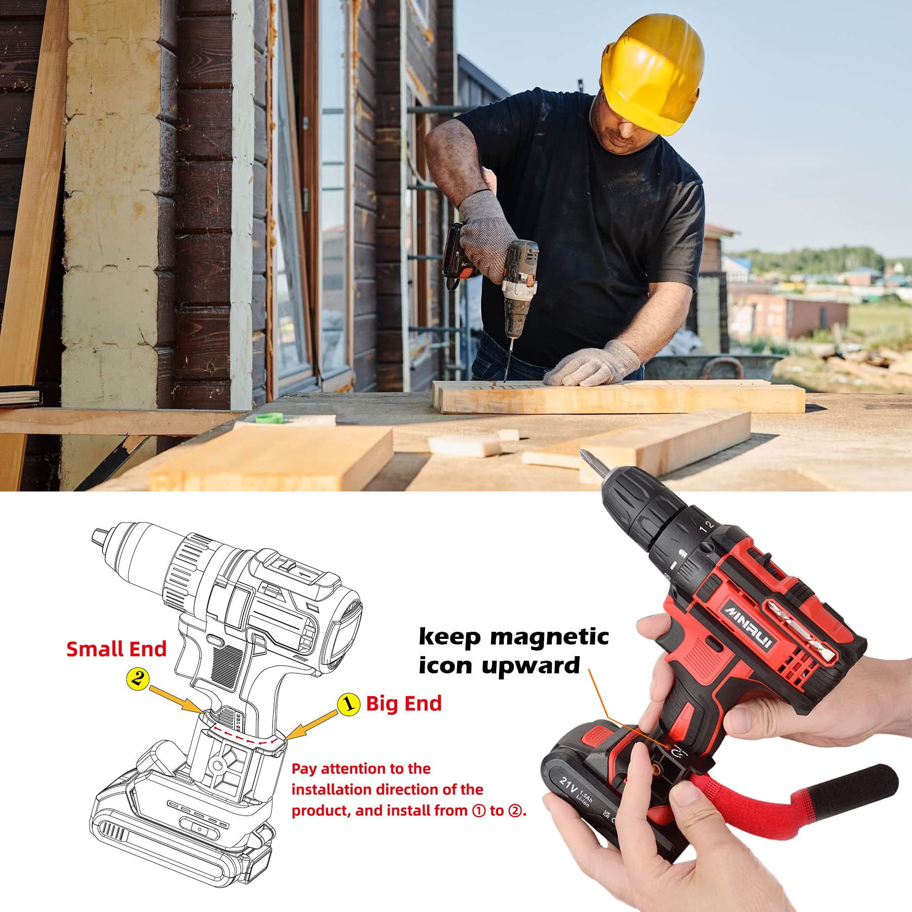 MUTUACTOR 磁気強力ツールホルダー ガレージ収納 磁気ドリルホルダー ゴ MUTUACTOR Power Tool Organizers and Storage Drill Tools Holder