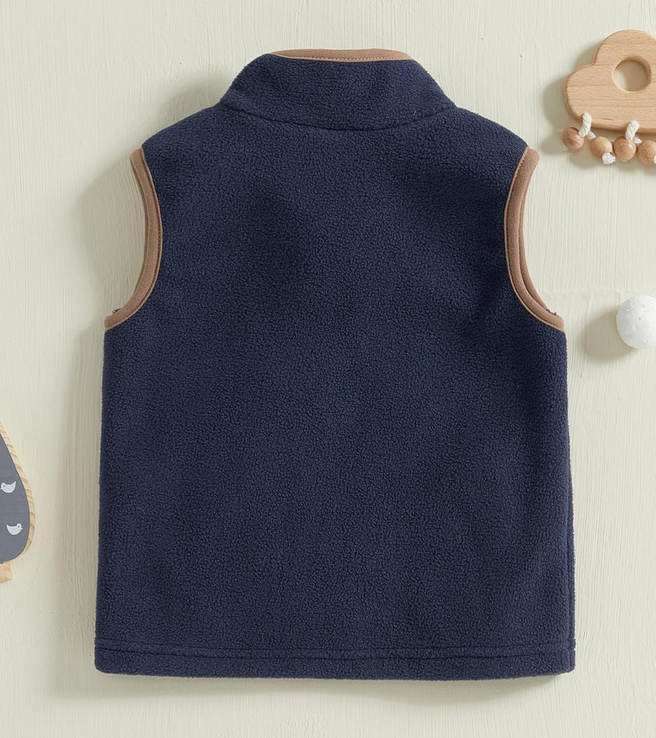 Toddler Boy Kids Fleece Winter Vest Warm Jacket Fall Outwear Vest Zip Up Tractor Embroidery Baby Infant Coat - Image 6