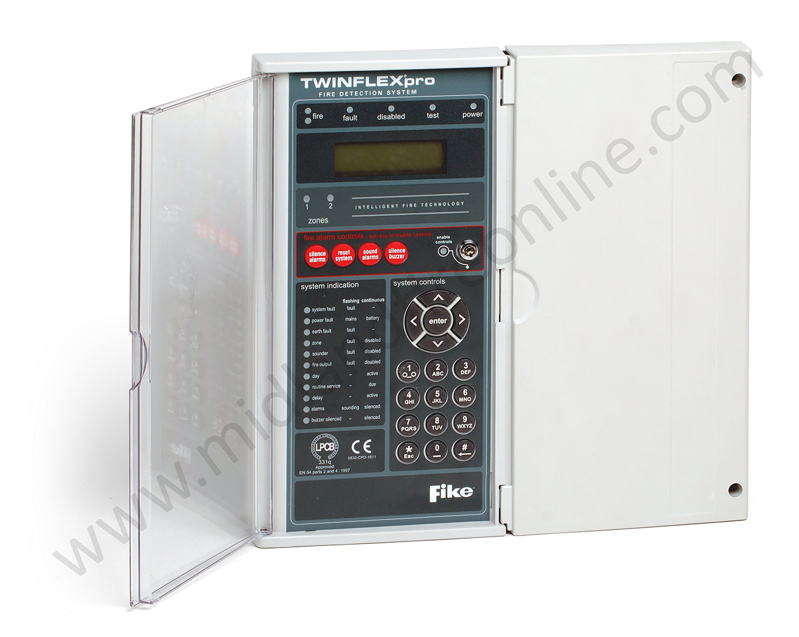 Twinflex Fike Pro 4 Zone Fire Alarm Panel 505-0004 Twin / Two Wire By Midland Fire On-Line