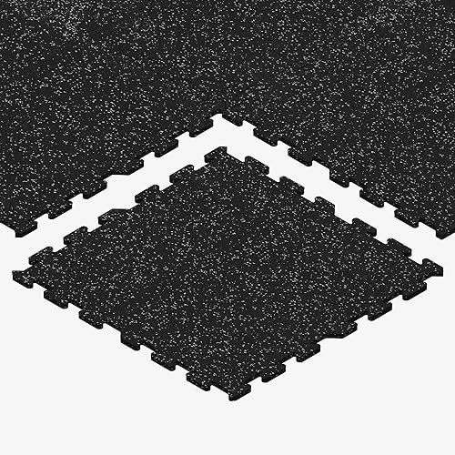 Miniatura 5 de Baldosa de goma IncStores robusta de 8mm, (baldosas de 58x58cmkit de piezas para el suelo) tatami de gimnasio de goma entrelazado, para suelos de