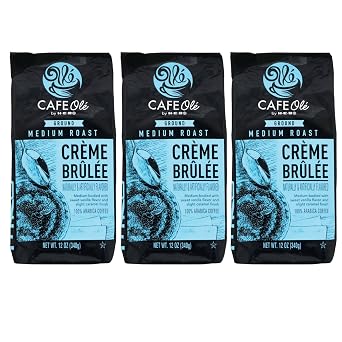 HEB CAFE Ole Creme Brulee Ground Coffee, Medium Roast, 12 oz, Pack of 3
