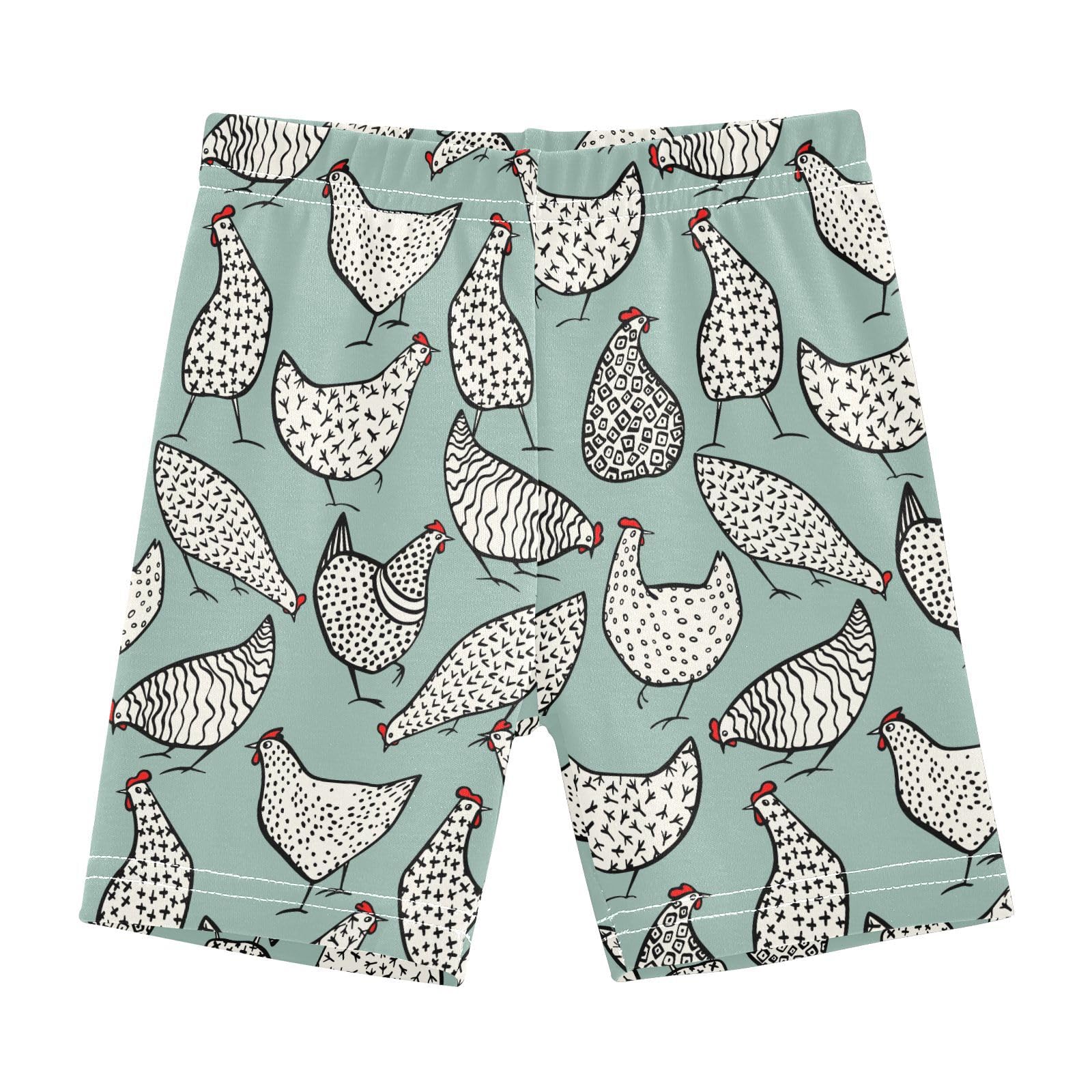 JHKKU Girls Farm Hen Shorts Cotton Cartwheel Bike Kids Biker Under Dress Dance Short Girl Clothes 4T