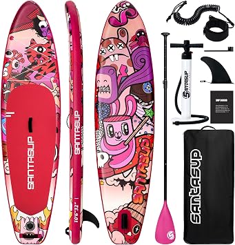 106"/11Wide Inflatable Stand Up Paddle Board for Adults & Youth of All Skill Levels, with Premium SUP Paddleboard Accessories, Anti-Slip EVA Deck