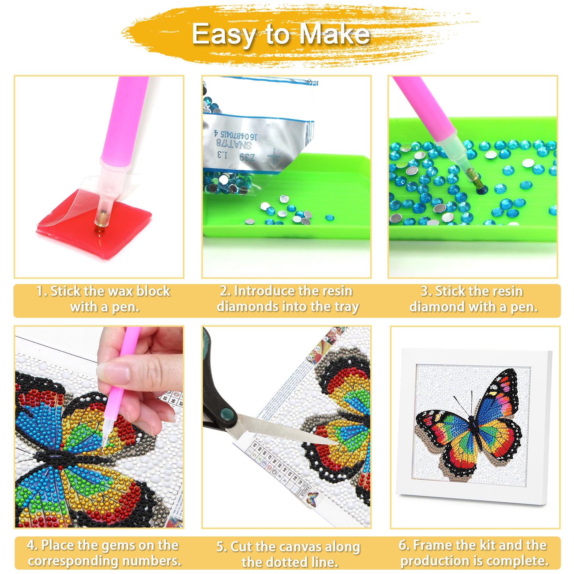 Diamond Art Kit - Giraffe Painting | Beginner Craft -6