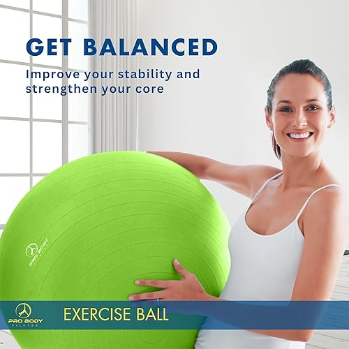 Miniatura 2 de ProBody Pilates Pelota de yoga, pelota de ejercicio, pelota de equilibrio o pelota de embarazo para estabilidad, silla de pelota de yoga, pelota de