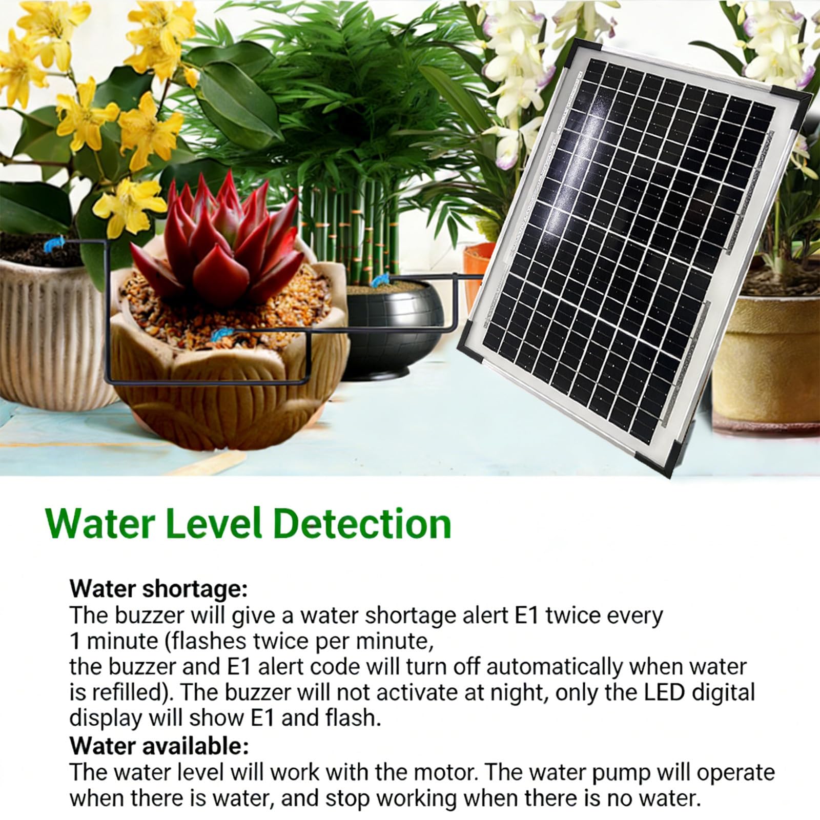 Solución de riego automático con Temporizador de 30 Minutos para Estructura de riego amigable con Cuidado del jardín del hogar