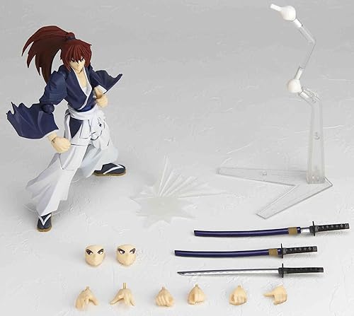Miniatura 7 de Rurouni Kenshin Revoltech Super Poseable Figura de acción #110 Himura Battohsai