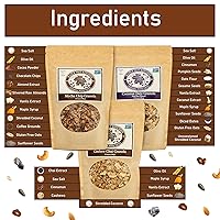 Vista 4 de Maple Nut Kitchen Paquete variado artesanal de granola Bites - Chai de anacardo, chips de moca y dátiles de coco 10 onzas cada uno Sin gluten