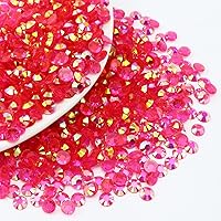 Vista 16 de 10000 diamantes de imitación de resina de 0.079 pulgadas con parte trasera plana, diamantes de imitación transparentes AB de color verde claro